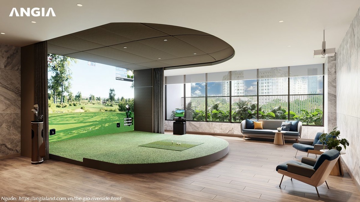 Phòng tập golf giả định tại dự án The Gió Riverside 